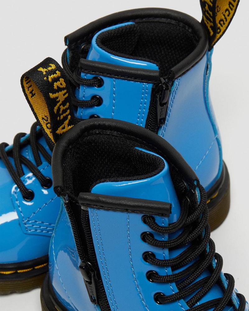 Dr Martens Toddler 1460 Lak Leren Veterlaarzen Kinderen Blauw | NL 124LIS